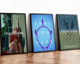 Challengers Movie Poster | Classic Films | Home Theater | Personalized Dorm Wall Art | Movie Fan Home Decor | Birthday Gift