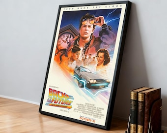 Back to the Future 40th Anniversary Movie Poster | Personalized Dorm Wall Art | Movie Fan Home Decor | Birthday Gift