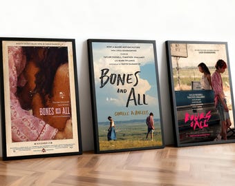 Bones and All Movie Poster | Classic Films | Home Theater | Personalized Dorm Wall Art | Movie Fan Home Decor | Birthday Gift