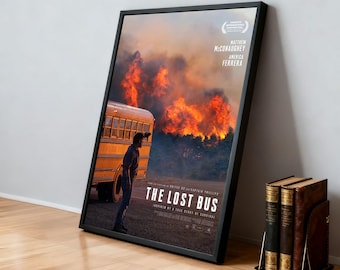 Plakat filmowy „Zaginiony autobus” | Klasyczne filmy | Kino domowe | Spersonalizowana dekoracja ścienna do akademika | Dekoracja domu dla fanów filmów | Prezent urodzinowy