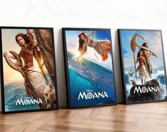 Moana Movie Poster | Classic Films | Home Theater | Personalized Dorm Wall Art | Movie Fan Home Decor | Birthday Gift