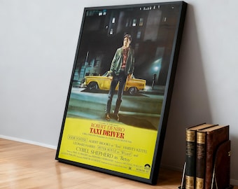 Póster de la película Taxi Driver / Películas clásicas / Cine en casa / Arte mural personalizado para dormitorio / Decoración del hogar para fanáticos del cine / Regalo de cumpleaños