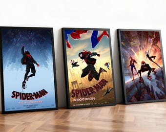 Póster de la película Spider-Man: Un Nuevo Universo / Cine en casa / Arte mural personalizado para dormitorio / Decoración del hogar para fanáticos del cine / Regalo de cumpleaños