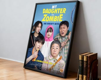 Plakat filmowy „Moja córka jest zombie” | Klasyczne filmy | Kino domowe | Spersonalizowana dekoracja ścienna do akademika | Dekoracja domu dla fanów filmów | Prezent urodzinowy