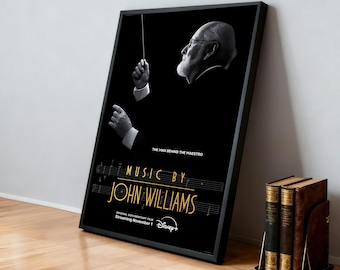Music by John Williams Movie Poster | Classic Films | Home Theater | Personalized Dorm Wall Art | Movie Fan Home Decor | Birthday Gift