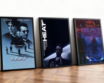 Heat Movie Poster | Classic Films | Home Theater | Personalized Dorm Wall Art | Movie Fan Home Decor | Birthday Gift