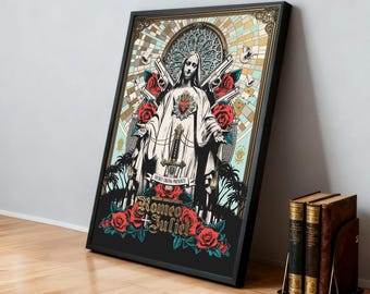 Romeo + Juliet (1996) Movie Poster | Classic Films | Home Theater | Personalized Dorm Wall Art | Movie Fan Home Decor | Birthday Gift