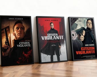 Citizen Vigilante Movie Poster | Classic Films | Home Theater | Personalized Dorm Wall Art | Movie Fan Home Decor | Birthday Gift