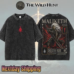 Maliketh Eldenring Boss Retro Vintage Unisex Oversize Anime Manga Acid Washed, Anime Merch, Gift For Anime Fan, New Cool Gaming Gift for him