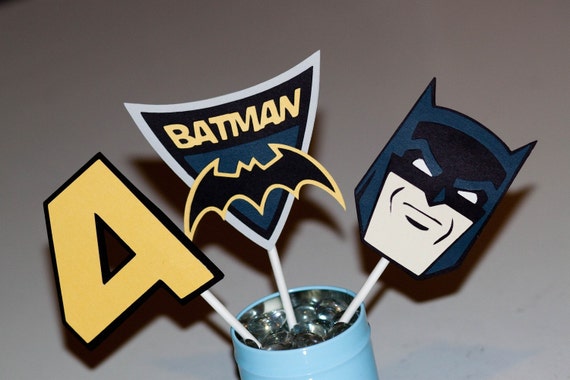 Items similar to Batman Cupcake Topper: 3 different designs on Etsy