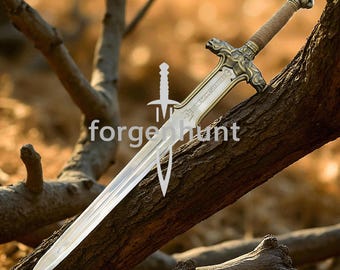 Conan the barbarian sword Atlantean sword collectible, life size cosplay prop, Halloween gift, gift for boyfriend, Engraved sword prop sword