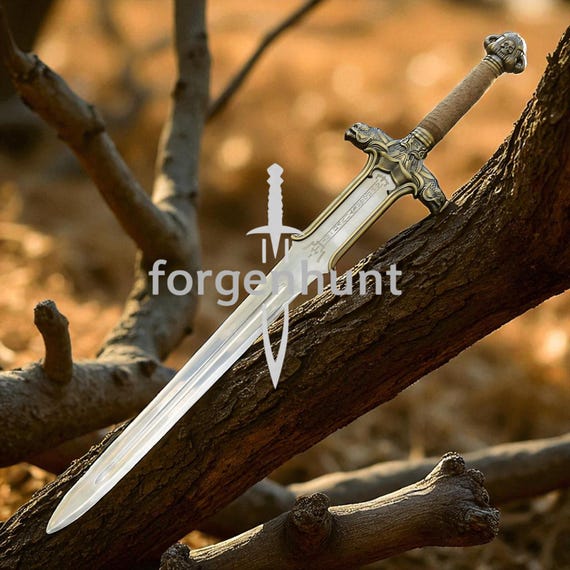 Conan the barbarian sword Atlantean sword collectible, life size cosplay prop, Halloween gift, gift for boyfriend, Engraved sword prop sword
