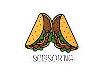 Sapphic Taco Sticker | Funny Lesbian Wordplay Vinyl Sticker