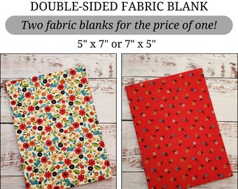 READY TO SHIP Fabric Blank, Cross Stitch Finishing, Cross Stitch Blank, Double Sided Fabric Blank, Red Floral Flip-Flop