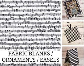 SHEET MUSIC, Fabric Blank, Ornament, Fabric Easel, Flatfold, Pick Your Cross Stitch Finishing Piece, Cross Stitch Finishing Item