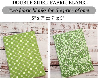 READY TO SHIP Fabric Blank, Cross Stitch Finishing, Cross Stitch Blank, Double Sided Fabric Blank, Lime Flip-Flop