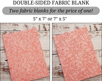 READY TO SHIP Fabric Blank, Cross Stitch Finishing, Cross Stitch Blank, Double Sided Fabric Blank, Salmon Flip-Flop