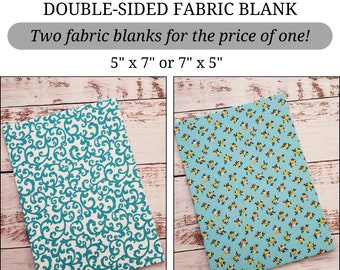 READY TO SHIP Fabric Blank, Cross Stitch Finishing, Cross Stitch Blank, Double Sided Fabric Blank, Teal Flip-Flop