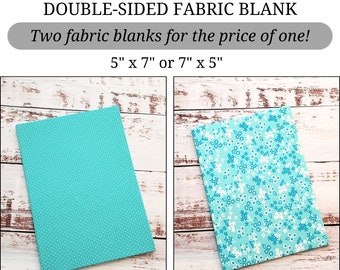 READY TO SHIP Fabric Blank, Cross Stitch Finishing, Cross Stitch Blank, Double Sided Fabric Blank, Aqua Flip-Flop