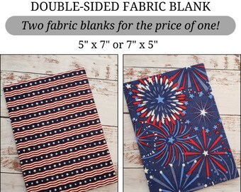 READY TO SHIP Patriotic Fabric Blank, Fabric Blank, Cross Stitch Finishing, Double Sided Fabric Blank, Patriotic Flip-Flop