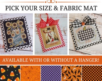 HALLOWEEN COLLECTION, Fabric Blank, Fabric Flat, Fabric Ornament, Pick Your Fabric, Cross Stitch Finishing Piece, Cross Stitch Backer