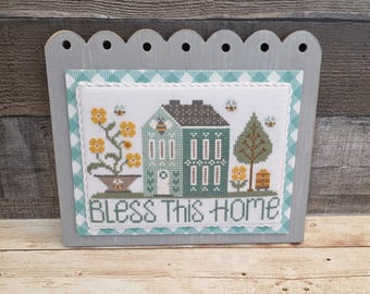 WIDE PENNY PADDLE (Driftwood Gray) - Cross Stitch Finishing Board, Wood Blank with Fabric Mat, Cross Stitch Backer, Customizable Board