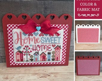 VALENTINE PENNY PADDLE (Red or White) - Cross Stitch Finishing Board, Wood Blank with Fabric Mat, Cross Stitch Backer, Customizable Board