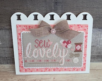 FINISHED MODEL, Farmhouse Decor, Shelf Sitter, Finished Cross Stitch, Completed Cross Stitch, Craft Decor, Sewing Decor