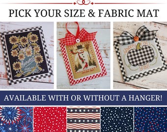 PATRIOTIC COLLECTION, Fabric Blank, Fabric Flat, Fabric Ornament, Pick Your Fabric, Cross Stitch Finishing Piece, Cross Stitch Backer