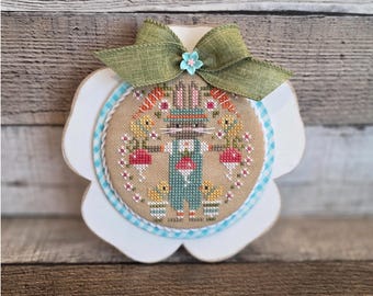 6" FLOWER (Basic White) - Cross Stitch Finishing Board, Cross Stitch Finishing Piece, Cross Stitch Backer