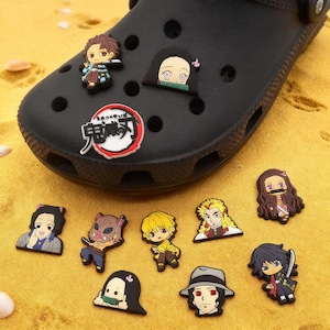 Demon Slayer Shoe Charms for Crocs, Anime Clog Accessories, Nezuko Tanjiro Character Croc Charms Set, Gift for Anime Fans