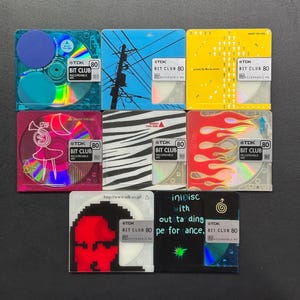 TDK Bit Club MiniDisc Set, Vintage Designer Art Series, Y2K Japan Collectible