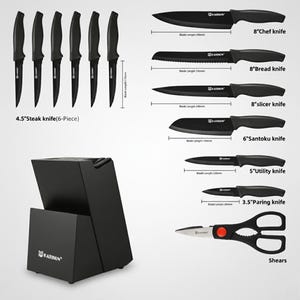 Complete cutlery knife set for cooking