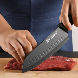 Knife set with built in sharpener and block