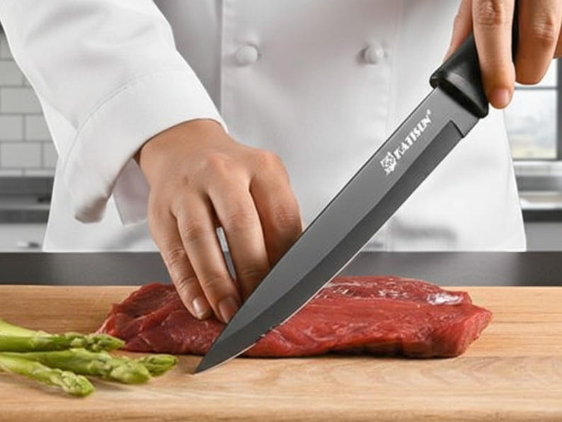 Carbon steel chef knife set for home kitchen
