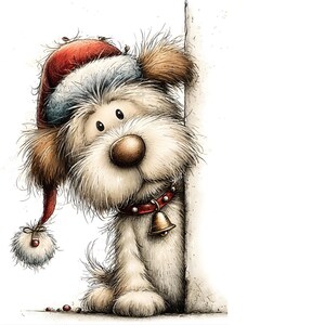 Nyckfulla kikarhundar Clipart-paket (digital nedladdning - 12 PNG-bilder)