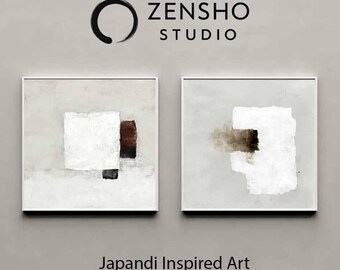 Japandi abstracte kunstafdrukken, zwart-wit, minimalistische set (digitale download)