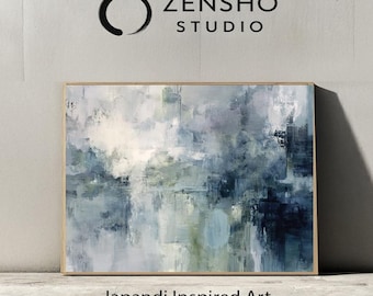 Sage Green Abstract Print | Japandi Minimalist Wall Art (Digital Download)