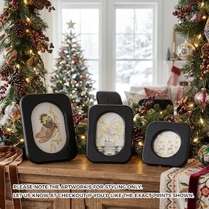 Black Wood Picture Frame with Unique Oval with Square Inner Design for Multiple Sizes (4x4/4x6/5x7) Tabletop & Wall Hanging Home Decor Frame