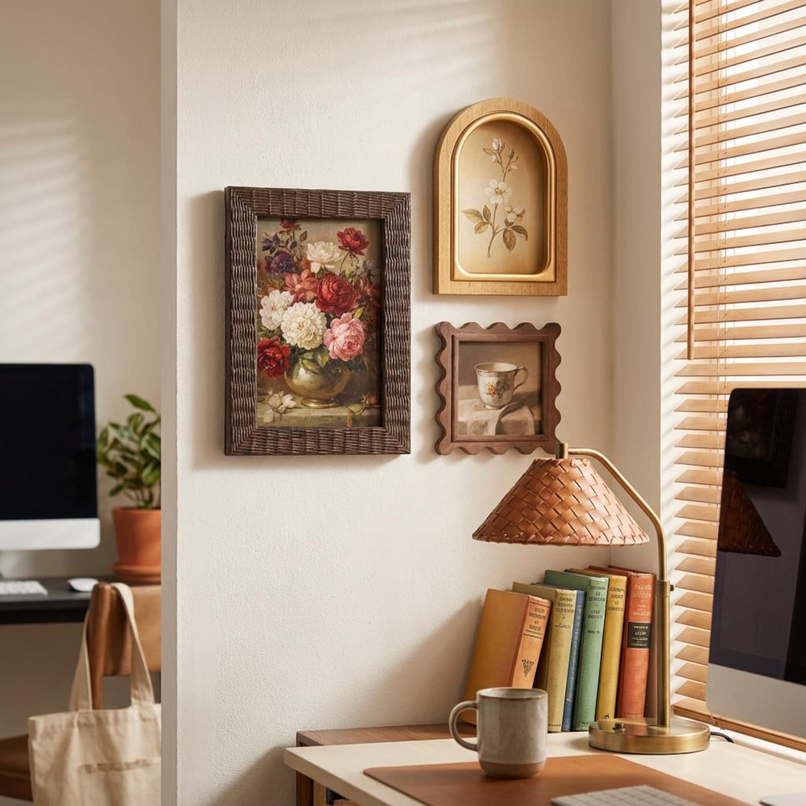 Vintage Mixed Style Picture Frame Assorted Shapes Wall and Tabletop Frames for Gallery Wall Home Decor - 3-Piece Set