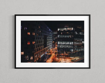 Framed Fine Art Photo Print | Museum-Grade Paper + Premium Wood Frame | Ready to Hang | Free Shipping | “Urban Glow”