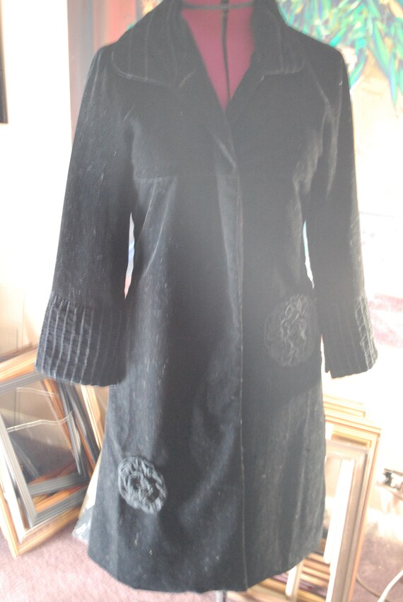 long velvet coat