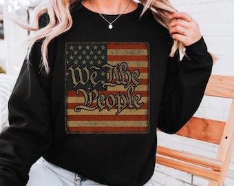 Koszulka My The People, Patriotyczne koszulki dla kobiet i mężczyzn, Vintage koszulka z flagą USA, Koszulka z flagą z 1776 r., Koszulka historyczna, Koszulka z okazji Dnia Pracy