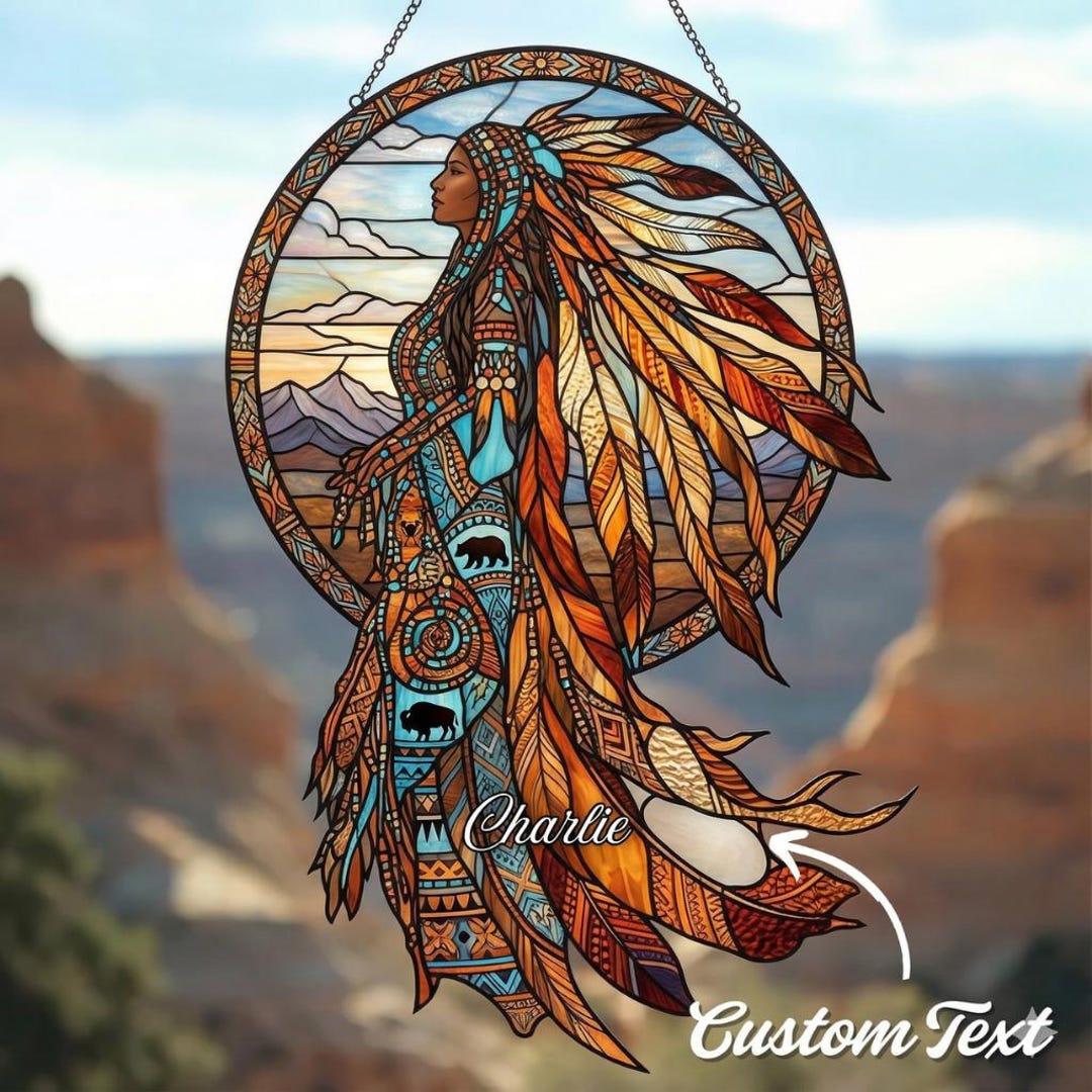 Native Window Display Personalized Native American Acrylic Suncatcher, Dreamcatcher Tribal ...