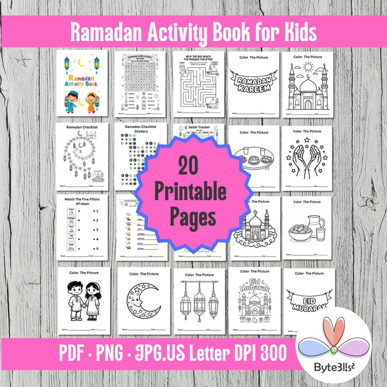 Ramadan Activity Sheets 2026 Printable PDF, Kids Ramadan Activity Book ...