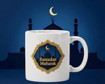 Ramadan Mubarak Mug Wrap Bundle 11oz 15oz | First Ramadan Khushi | Islamic Sublimation PNG | Iftar Gift | Instant Download