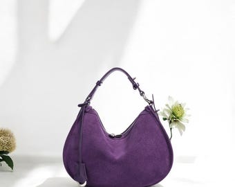 Bolso de hombro Dumpling: estilo retro, suave, tipo bandolera.