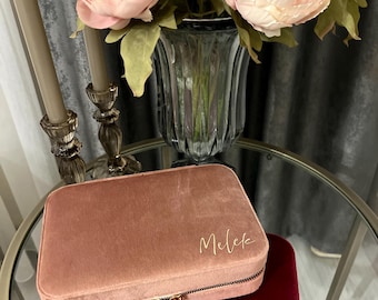 Custom Name Jewelry Organizer-Personalized Jewelry Box- Wedding,Engagment,Bride Gift- Stylish Wooden Design