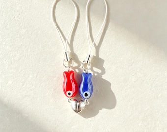 Magnetic Fish Keychain Pair, Matching Couple Keyrings, Split Fish Charm for Best Friends, Cute Ocean Gift