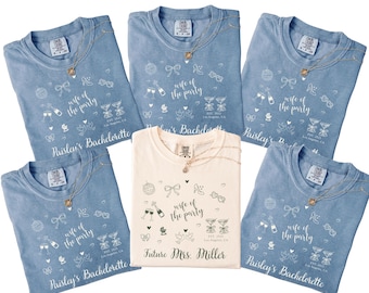 Wife of The Party Bachelorette Party Matching Shirts, Custom Bachelorette Shirt Personalized Future Mrs Tee Bridal Comfort Colors Party Gift